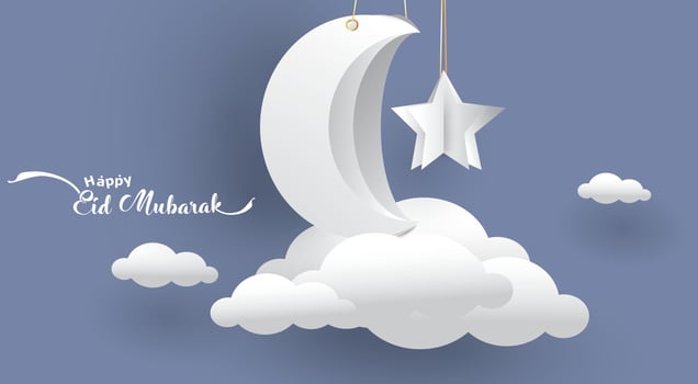 Eid Mubarak greeting Card Illustration, ramadan kareem cartoon vector Wishing for Islamic festival for banner, poster, background, flyer,illustration, brochure and sale background