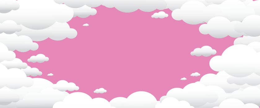Vector abstract cloud background for text on blank background and copy space with fun design style
