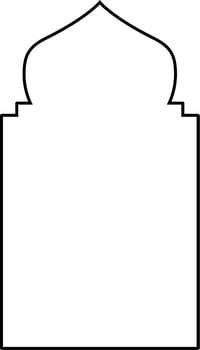 mosque door ornament vector