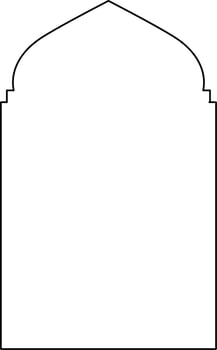 mosque door ornament vector