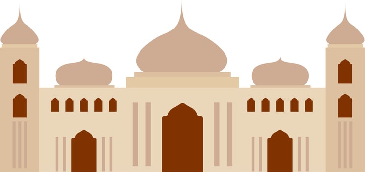 big mosque illustration vector