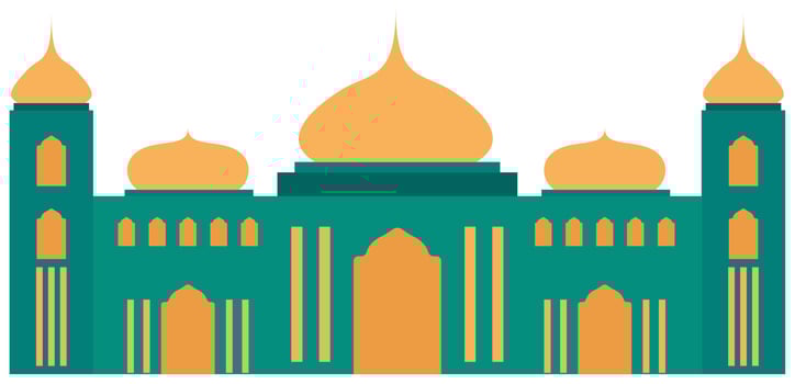 big mosque illustration vector