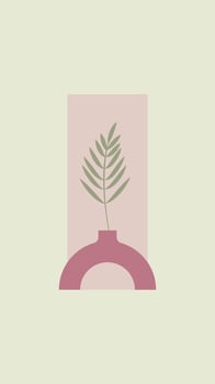 Abstract Minimalistic Poster with Vases vector