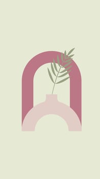 Abstract Minimalistic Poster with Vases vector