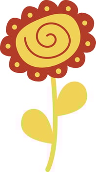Flower Decorative Element for Autumn Design vector