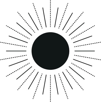 Mystical Element Astrology Moon Phase Tattoo vector