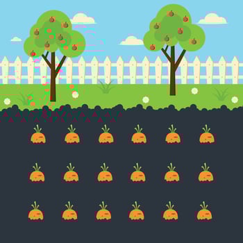 Harvesting Carrots Organic Farming Illustration vector