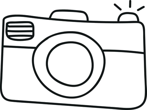 Camera for Photos in Doodle Style vector