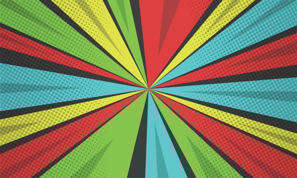 Flat Design Colorful Comics Background vector