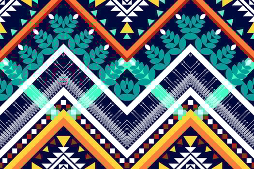 Geometric ethnic seamless pattern design. Aztec fabric carpet mandala ornament chevron textile decoration wallpaper. Tribal turkey African Indian traditional embroidery vector illustration background
