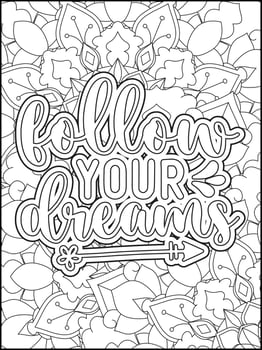 Motivational quotes coloring page. Inspirational quotes coloring page. Affirmative quotes coloring page. Positive quotes coloring page. Good vibes. Coloring book for adults. vector