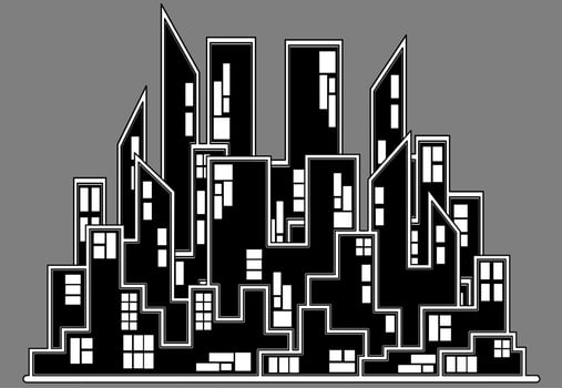 Beautiful city illustration vector design