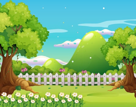 Empty nature outdoor background vector
