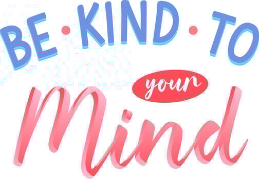 Poster design with word be kind to your mind vector