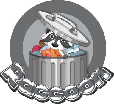 Font design for raccoon vector