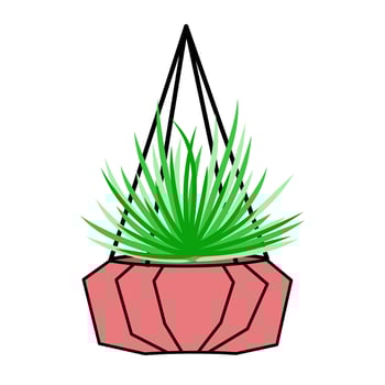 Vector for cute green plant decoration