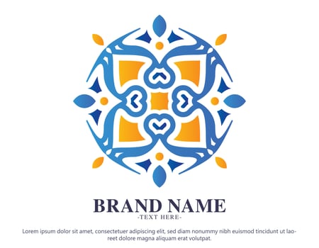 Colorful art logo design template vector