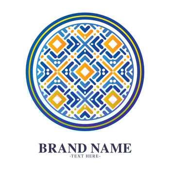 Colorful art logo design template vector