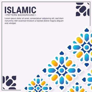 colorful islamic arabic pattern background vector