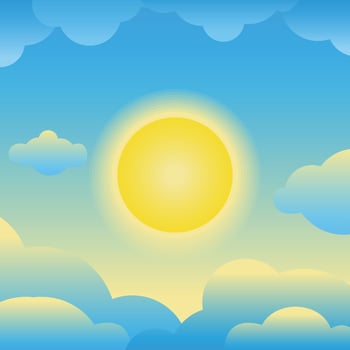 Cloudy Blue Sky Background vector