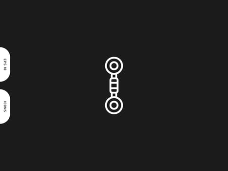 Rope knot icon line free vector