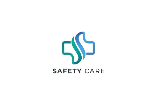 Letter S safe and security medical treatment health logo vector