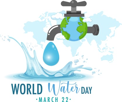 World water day icon vector