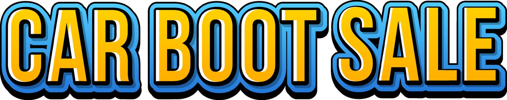 Car boot sale typography logo vector
