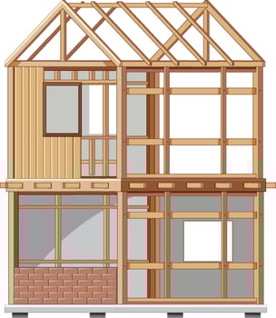 House construction site concept vector