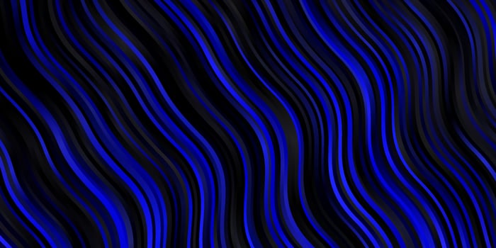 Dark BLUE vector background with bent lines.