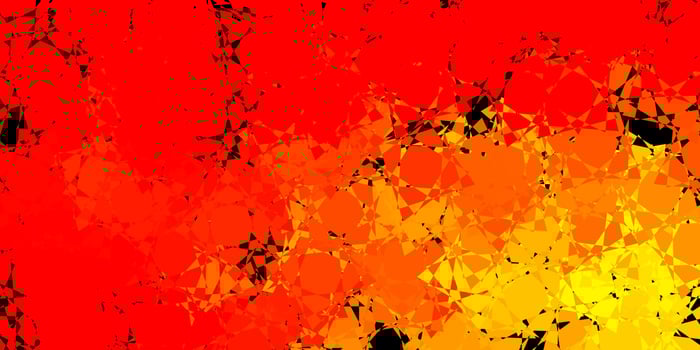 Dark Red, Yellow vector texture with random triangles.