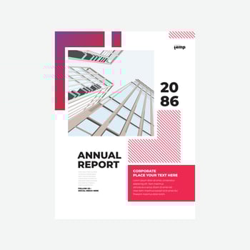 Annual report corporate, creativedesign template vector
