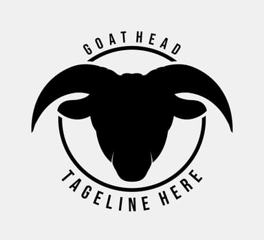 Goat head logo vector
