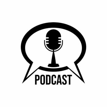Podcast logo design vector