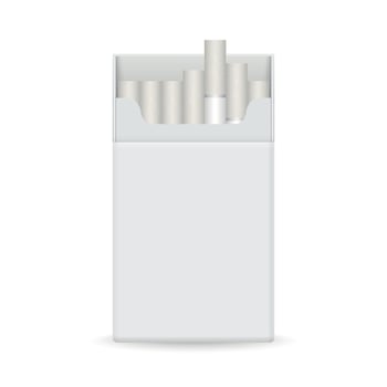 Realistic blank cigarette pack template. vector