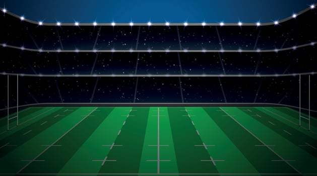 Rugby football stadium vector