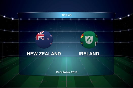 Rugby cup scoreboard vector