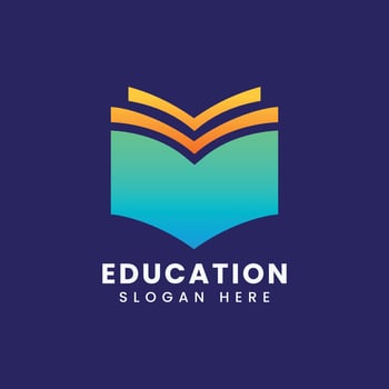 Abstract modern educational logo design, Colorful gradient education logo design vector