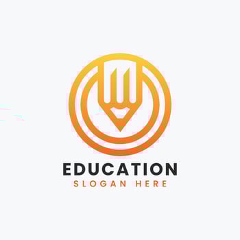 Abstract modern educational logo design, Colorful gradient education logo design vector