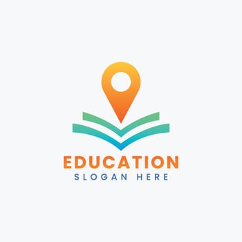 Abstract modern educational logo design, Colorful gradient education logo design vector