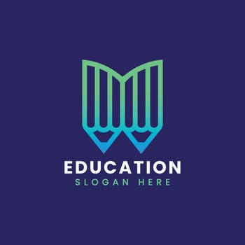 Abstract modern educational logo design, Colorful gradient education logo design vector
