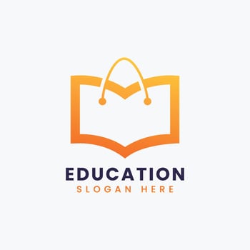 Abstract modern educational logo design, Colorful gradient education logo design vector