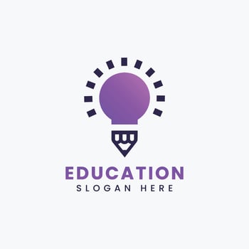 Abstract modern educational logo design, Colorful gradient education logo design vector