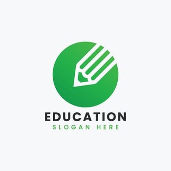 Abstract modern educational logo design, Colorful gradient education logo design vector