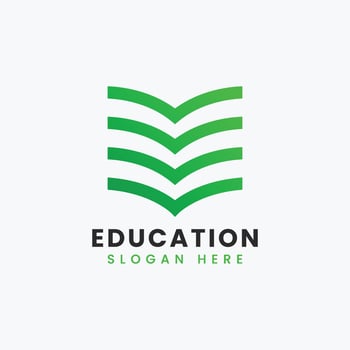 Abstract modern educational logo design, Colorful gradient education logo design vector