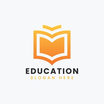 Abstract modern educational logo design, Colorful gradient education logo design vector