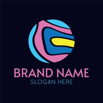 colorful layer of circle vector logo template for creative media and business company