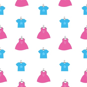Children's clothing for boys and girls vector