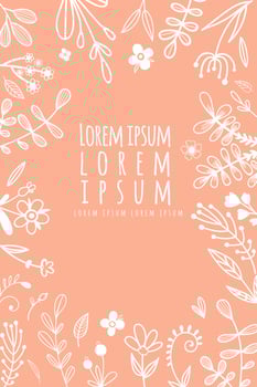Cute floral background vector