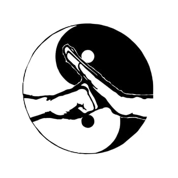 kung fu logo vector modern illustration
